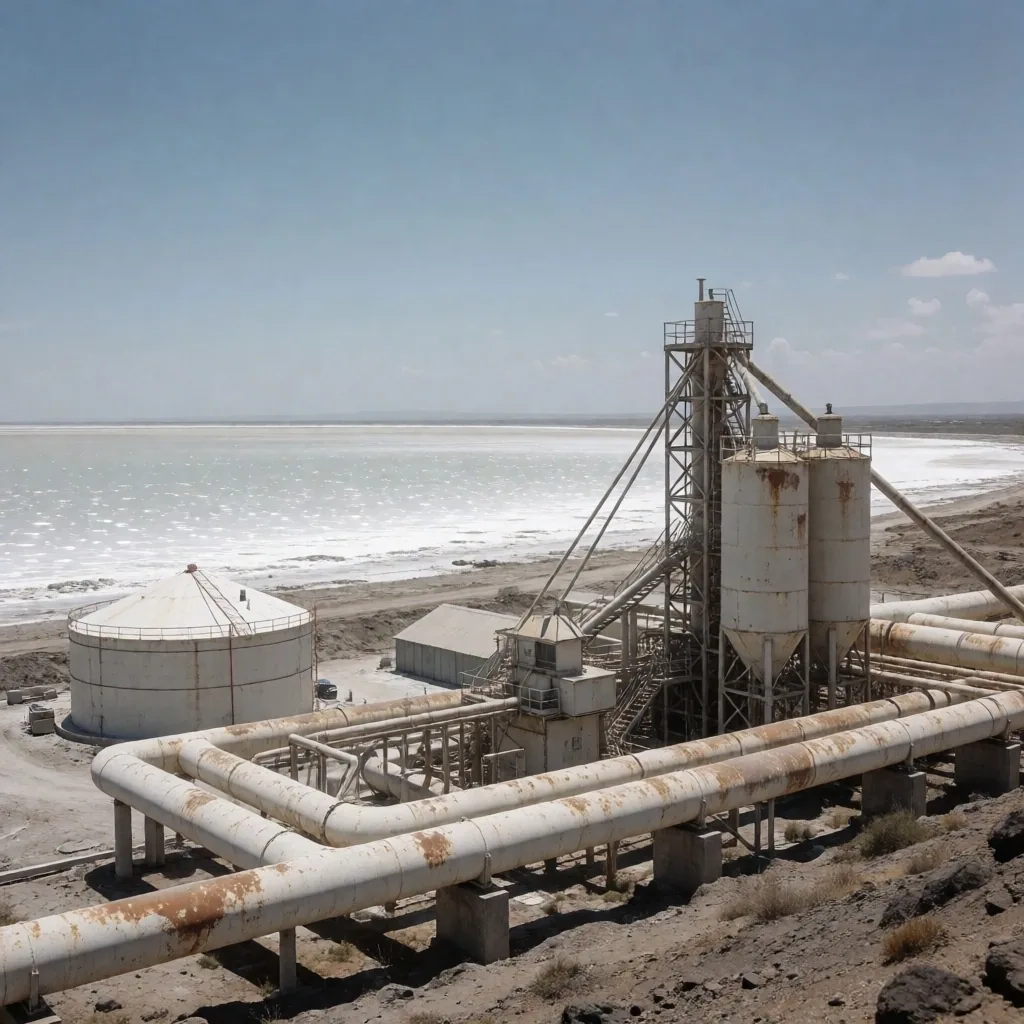 Instalaciones industriales de Tata Chemicals en Magadi, Kenia
