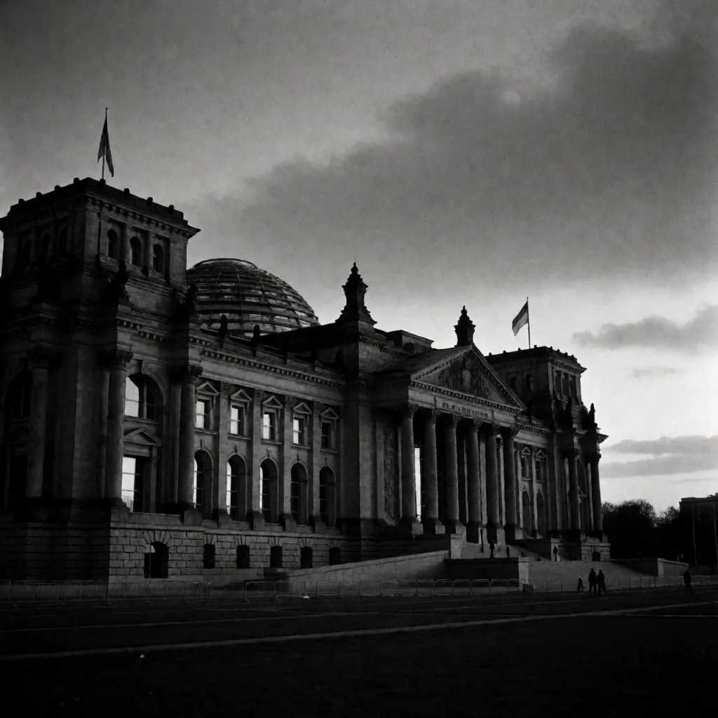 Edificio del parlamento alemán al atardecer