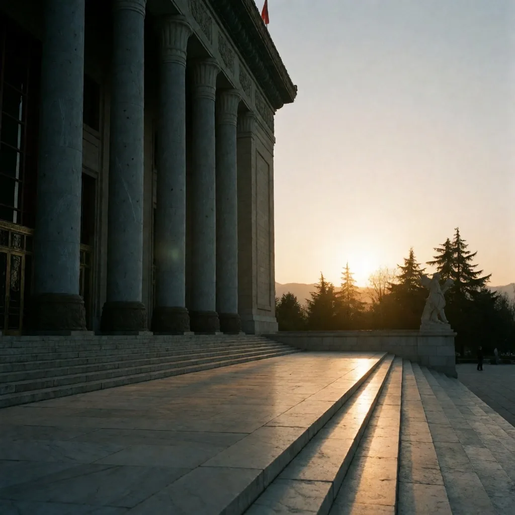 Edificio de gobierno al atardecer