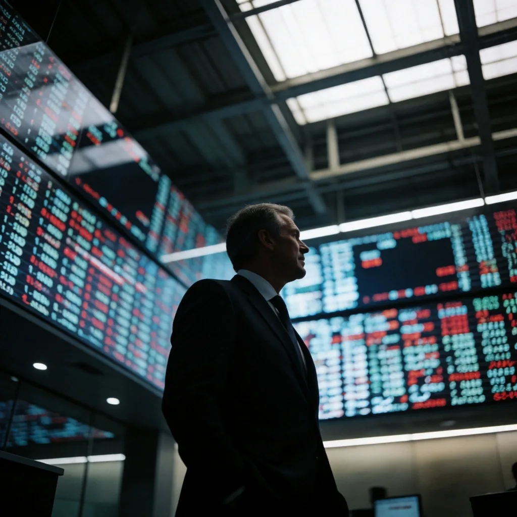Pantalla de mercados financieros