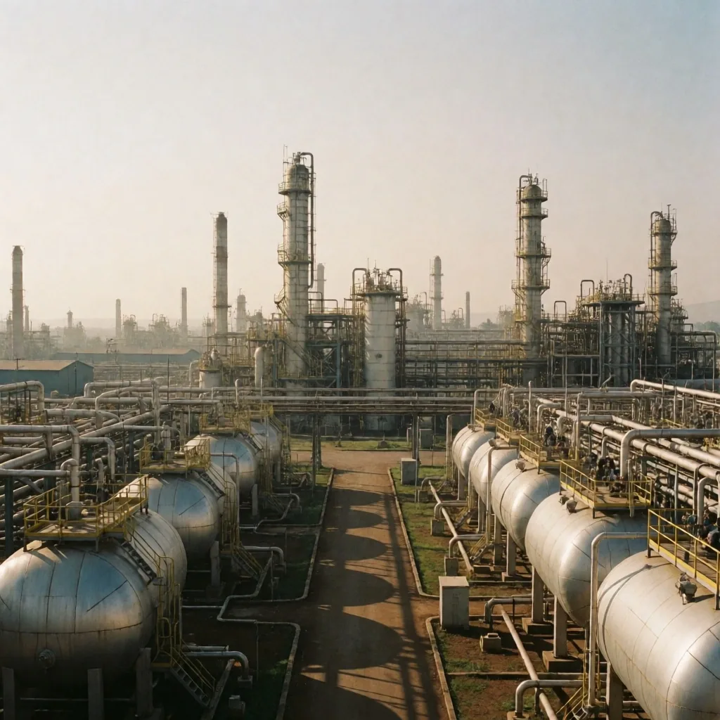 Planta industrial de procesamiento químico en Kenia